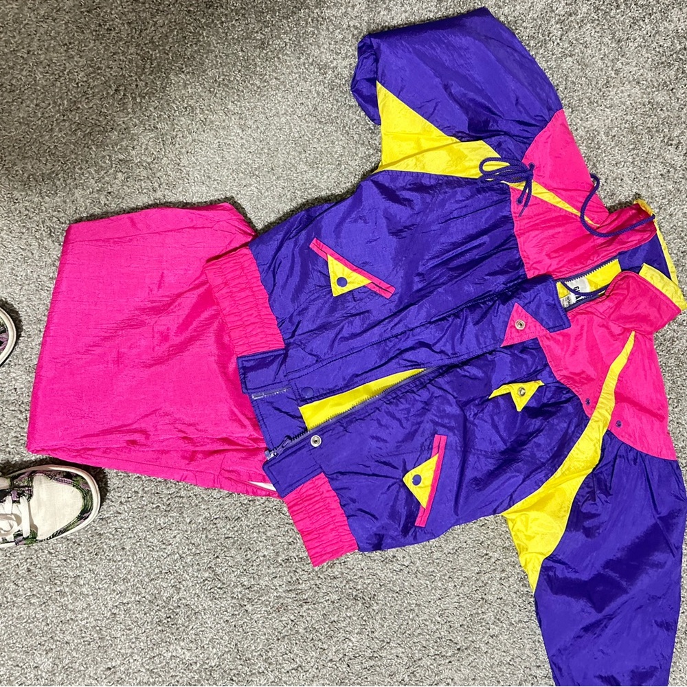 This vintage Gitano windbreaker jacket set is a unique find.
